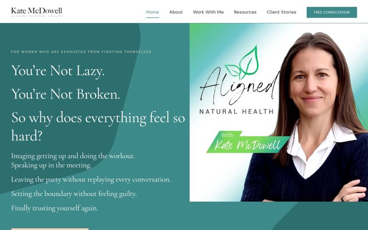 Screenshot of alignednaturalhealth.com
