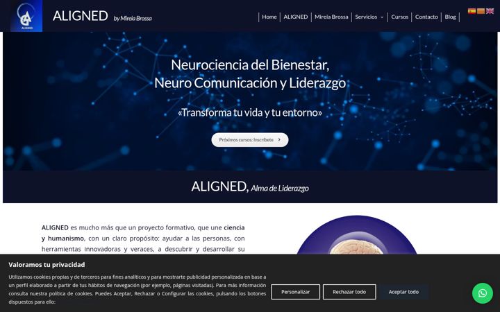 Screenshot of alignedspain.com