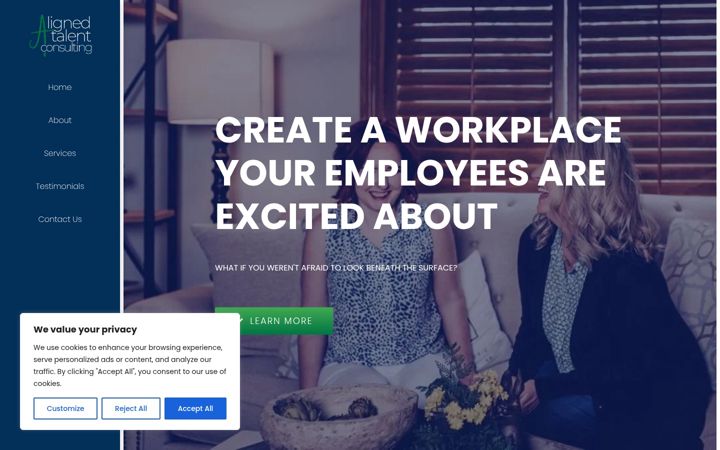 Screenshot of alignedtalentconsulting.com
