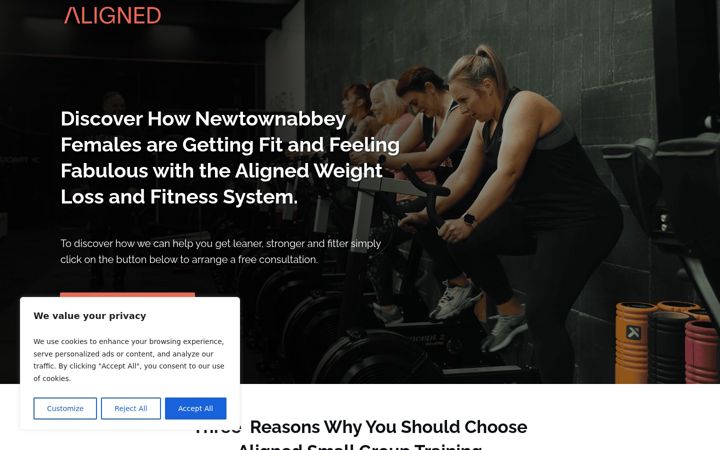 Screenshot of alignedwith.co.uk
