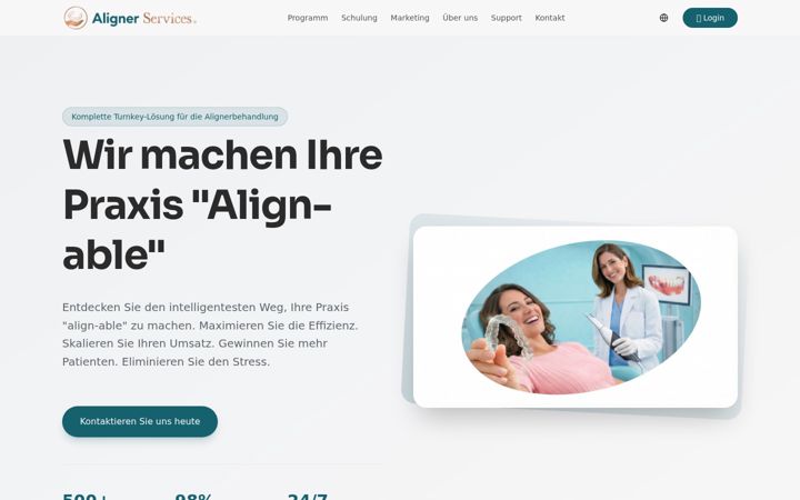 Screenshot of aligner-services.com