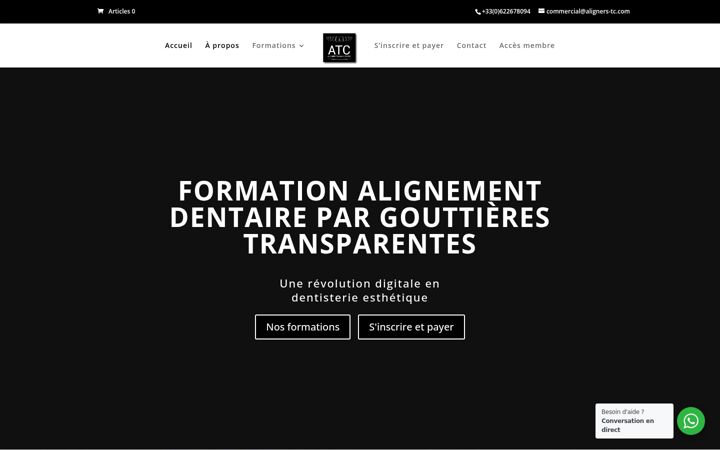 Screenshot von aligners-tc.com