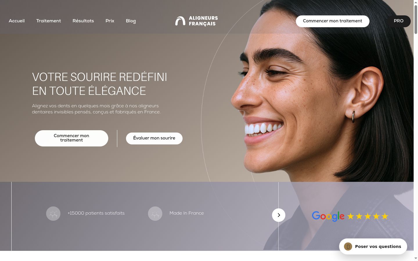 Capture d'écran de la bannière de consentement affichée avant toute interaction