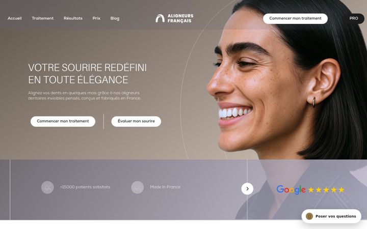 Screenshot of aligneursfrancais.com
