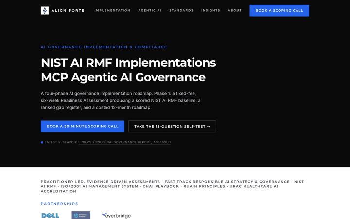 Screenshot von alignforte.com
