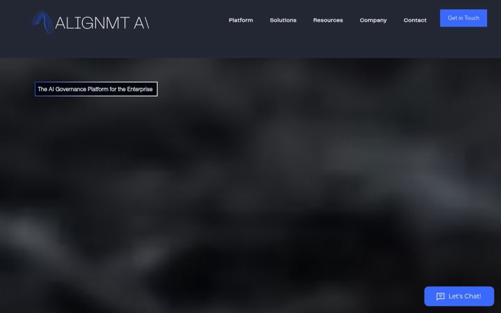 Screenshot stránky alignmt.ai