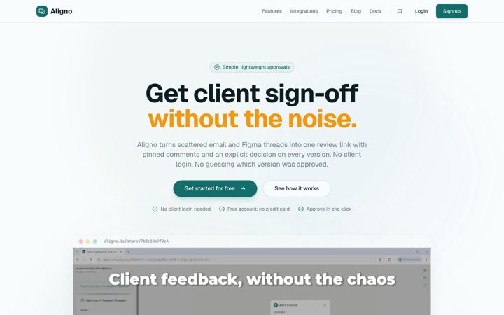 Screenshot of aligno.io