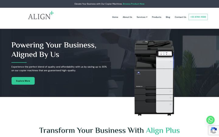 Screenshot of alignplusgroup.com