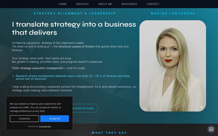 Screenshot of alignwise.co