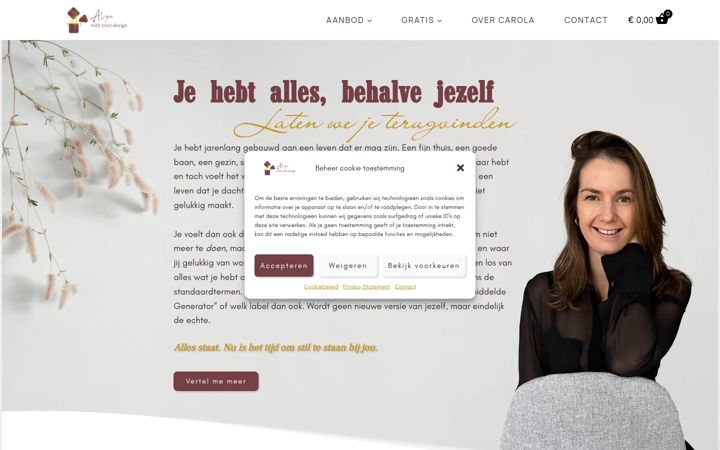 Screenshot of alignwithyourdesign.nl