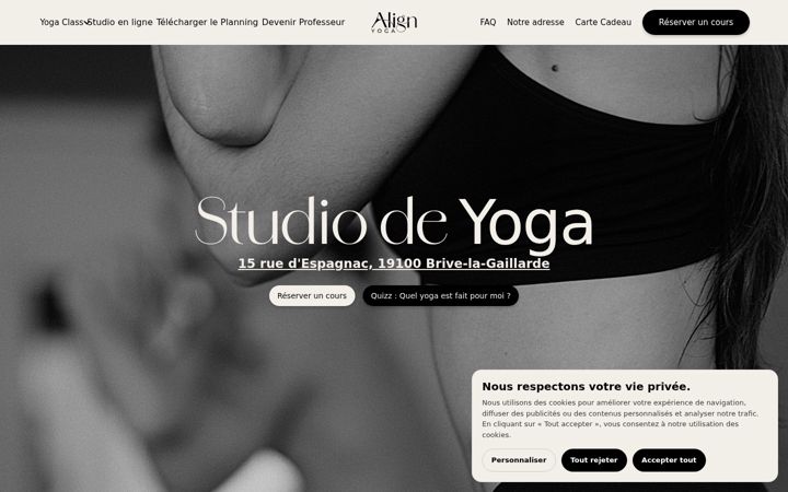 Screenshot of alignyoga.fr