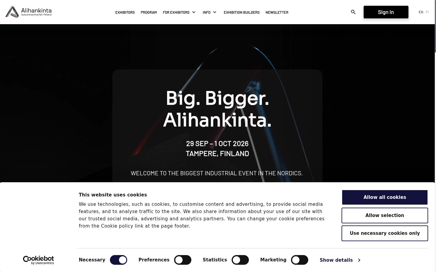 Screenshot tal-banner tal-kunsens muri qabel kwalunkwe interazzjoni
