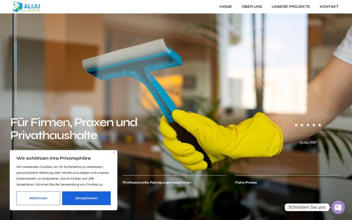 Screenshot of aliju-cleaner.de