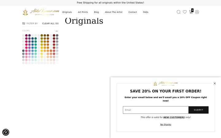 Screenshot of alikakumar.com