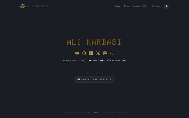 Screenshot stránky alikarbasi.com