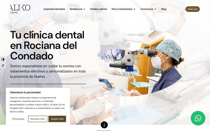 Screenshot of alikodental.com