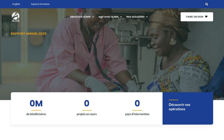 Screenshot of alima.ngo
