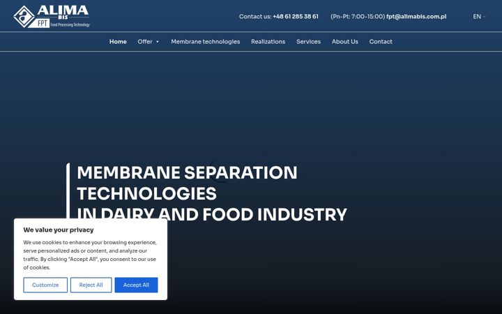 Screenshot di alimafpt.com.pl