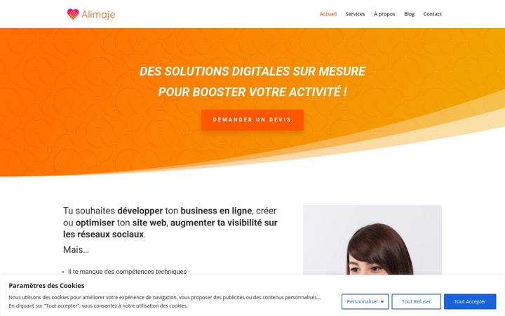 Screenshot of alimaje.be