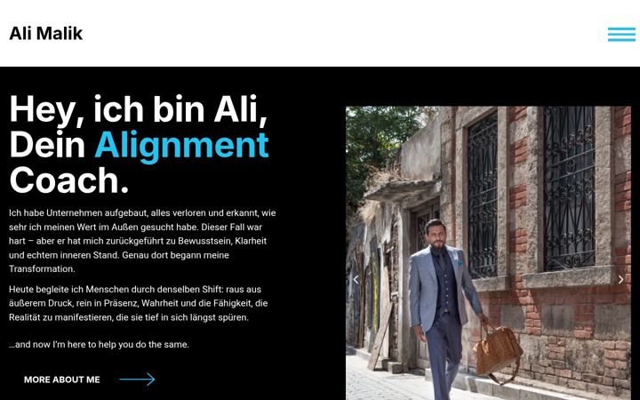 Screenshot of alimalik.de