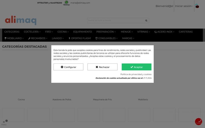 Ekrano kopija alimaq.com