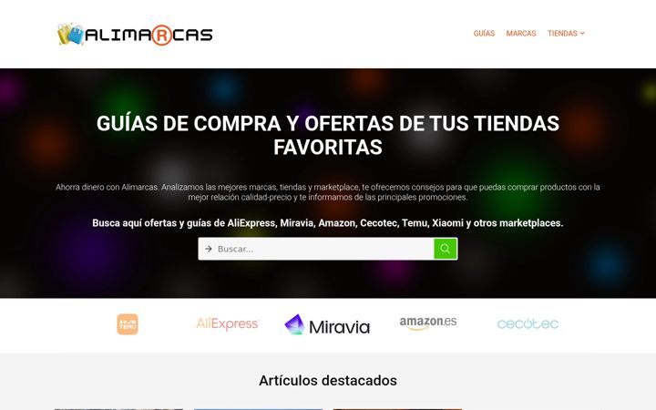 Screenshot of alimarcas.com