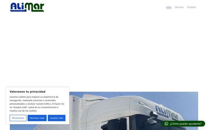 Screenshot of alimartransportes.com
