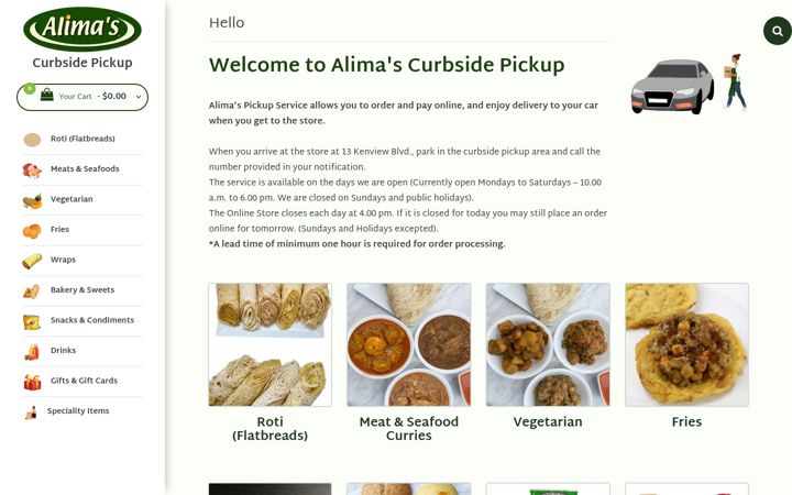 Screenshot of alimascurbside.ca