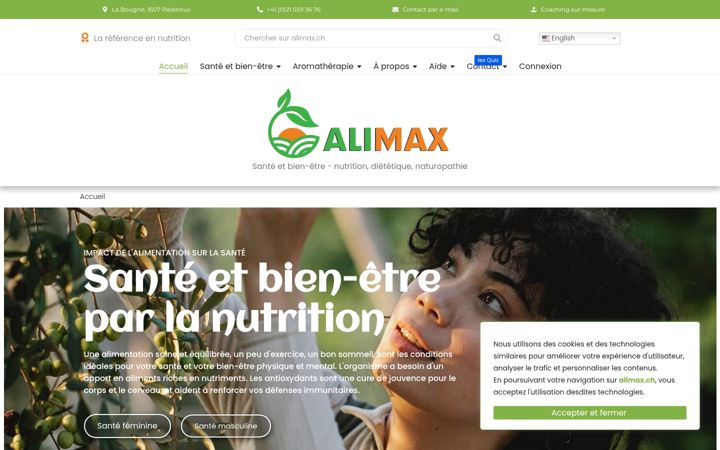 Ekrānuzņēmums no alimax.ch