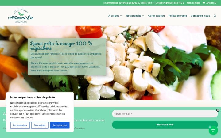 Screenshot of aliment-ere.com