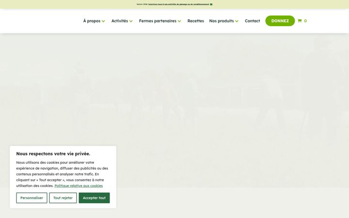 Screenshot of aliment-terre.org