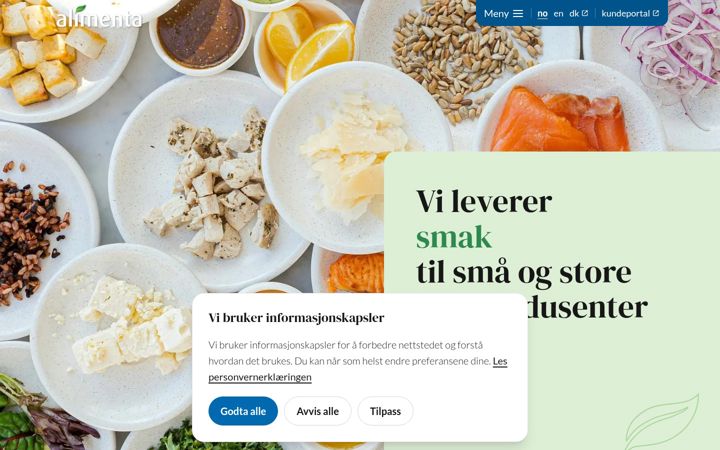 Ekrānuzņēmums no alimenta.no