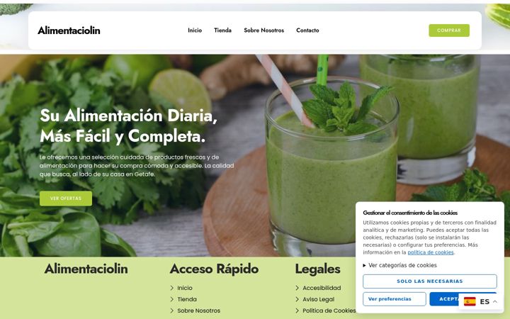 Screenshot of alimentaciolin.com