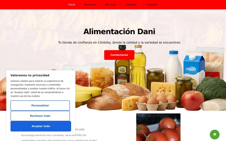 Snímek obrazovky alimentaciondani.com