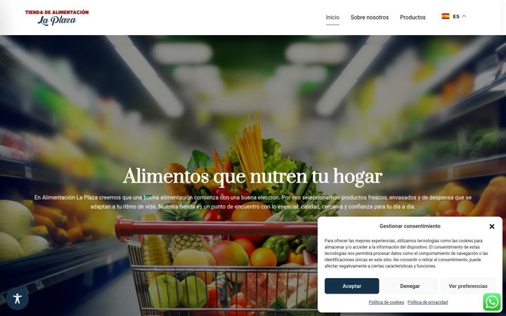 Screenshot of alimentacionlaplaza.es