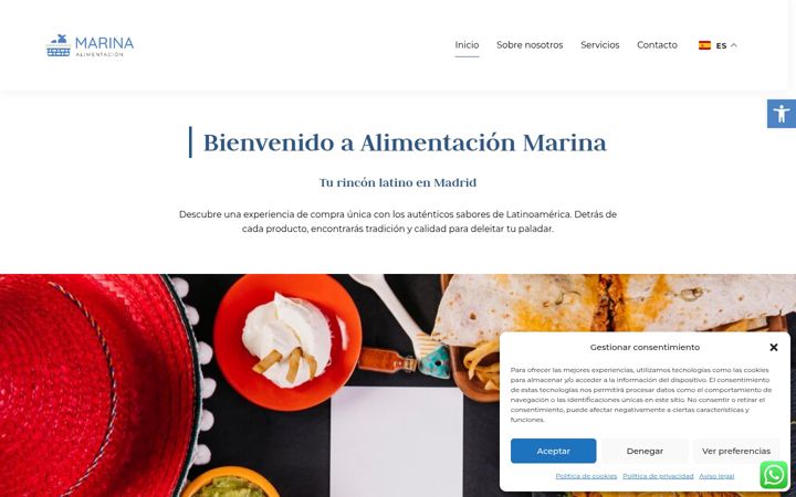 Screenshot of alimentacionmarina.com
