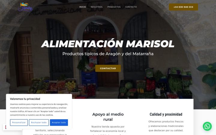 Screenshot of alimentacionmarisol.com