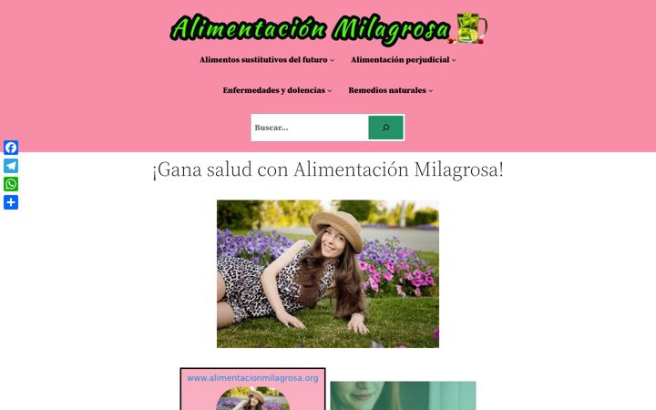 Screenshot of alimentacionmilagrosa.org