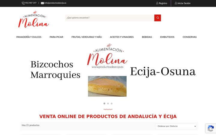 Snimka zaslona za alimentacionmolina.es