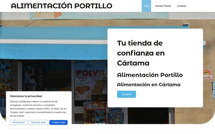 Screenshot of alimentacionportillo.com