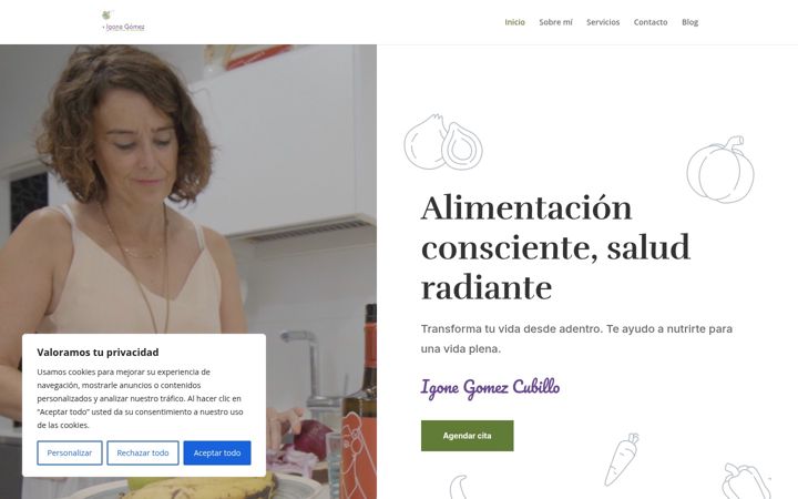 Snimka zaslona za alimentacionsaludableig.com