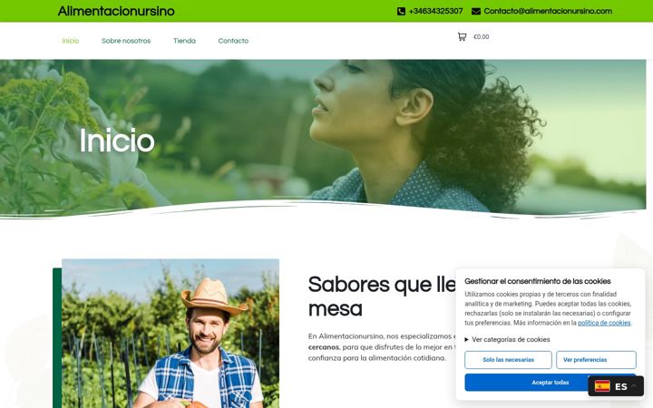 Screenshot of alimentacionursino.com