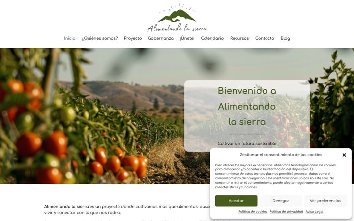 Screenshot of alimentandolasierra.es