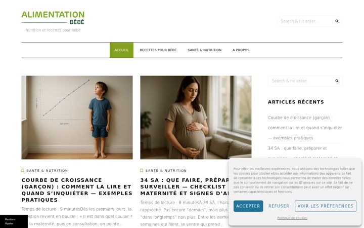 Screenshot of alimentation-bebe.fr