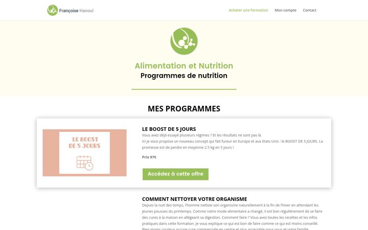 Screenshot ta' alimentationetnutrition.com