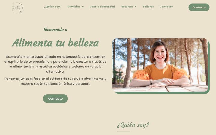 Screenshot of alimentatubelleza.com