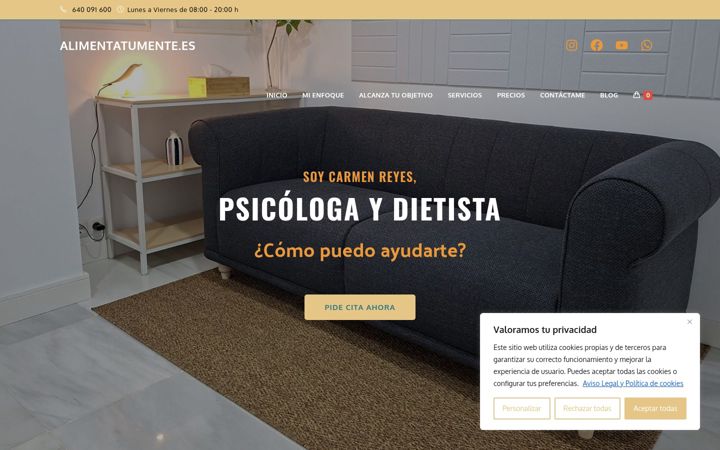 Screenshot of alimentatumente.es