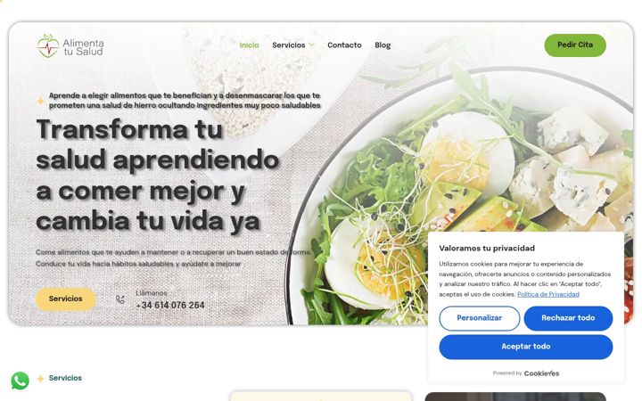 Screenshot of alimentatusalud.es