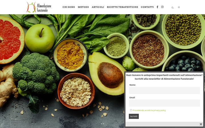 Screenshot of alimentazionefunzionale.com
