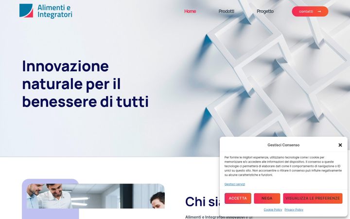 Screenshot ta' alimenti-integratori.eu